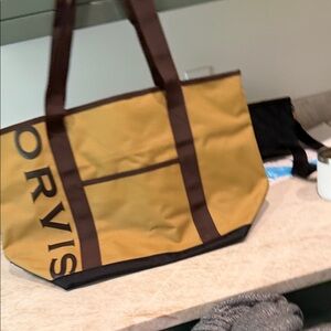 Orvis Brown and Black Duffel Bag